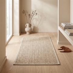 Dixie dørmåtte i Sisal, Beige med kant - 80x150 cm.